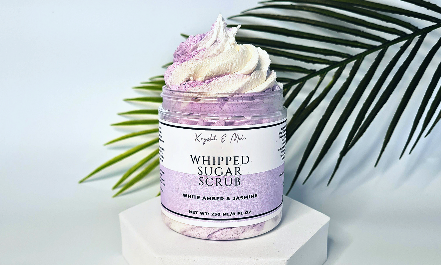White Amber & Jasmine Whipped Sugar Scrub